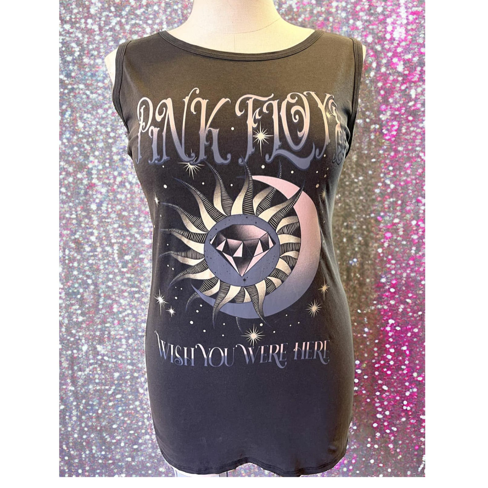 Torrid Plus Size 3 PINK FLOYD Sun Moon Concert Rock Classic Fit Tank Top New 3X